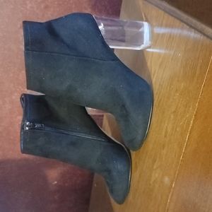 Booties with GLASS like heel